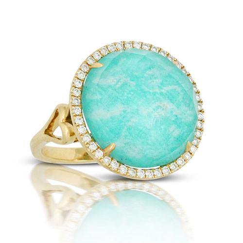 18k Yellow Gold Doves Ring - 5thavenuedesigns