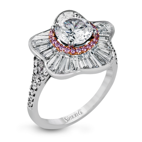 Simon G. 18k White Gold Diamond Engagement Ring - 5thavenuedesigns