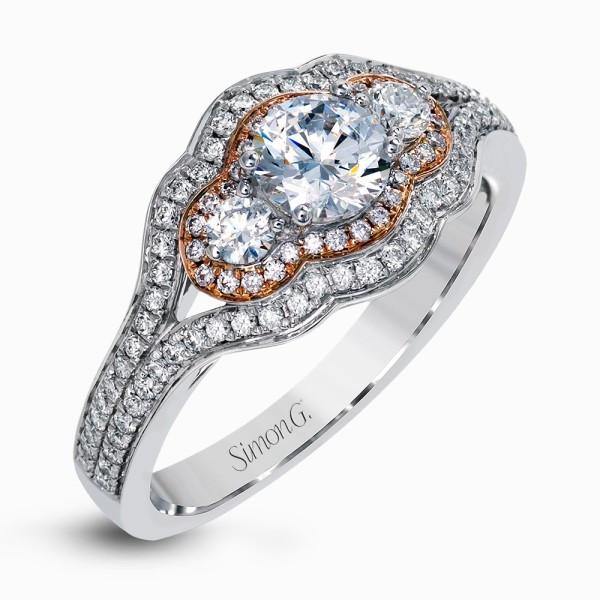 Simon G. 18k White Gold Diamond Engagement Ring - 5thavenuedesigns