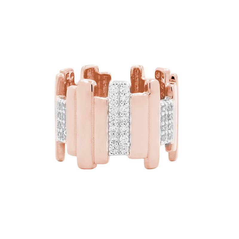 Freida Rothman 14k Rose Gold Plated Sterling Silver Ring - RNRPZR02-7 - 5thavenuedesigns