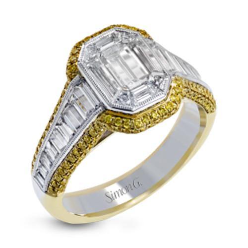 Simon G. 18k Two-Tone Gold Diamond Engagement Ring - 5thavenuedesigns