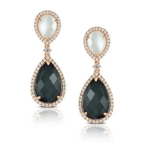Doves 18K Rose Gold Drop Earrings - 5thavenuedesigns