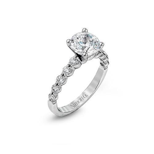 Simon G. 18k White Gold Engagement Ring - 5thavenuedesigns