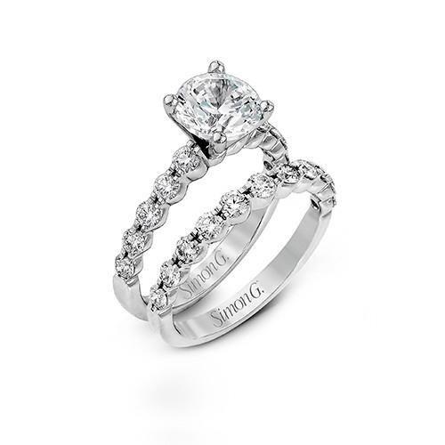 Simon G. 18k White Gold Engagement Ring - 5thavenuedesigns