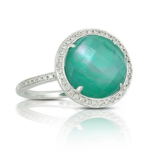 18k White Gold Doves Ring - 5thavenuedesigns