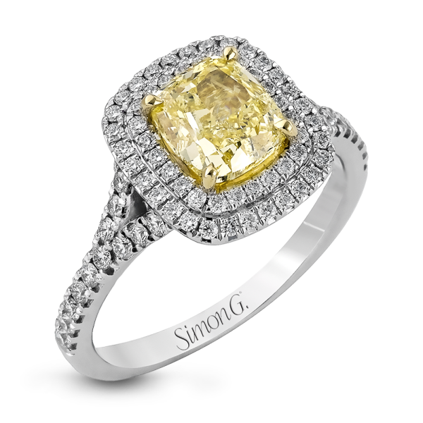 Simon G. 18k White Gold Diamond Engagement Ring - 5thavenuedesigns