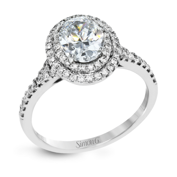 Simon G. 18k White Gold Diamond Engagement Ring - 5thavenuedesigns