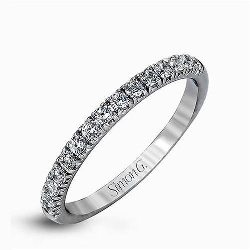 Simon G. 18k White Gold Diamond Wedding Band - 5thavenuedesigns