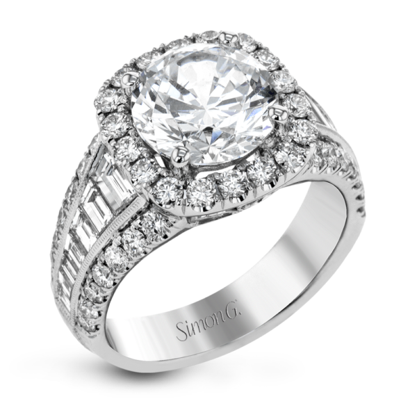 Simon G. 18k White Gold Diamond Engagement Ring - 5thavenuedesigns