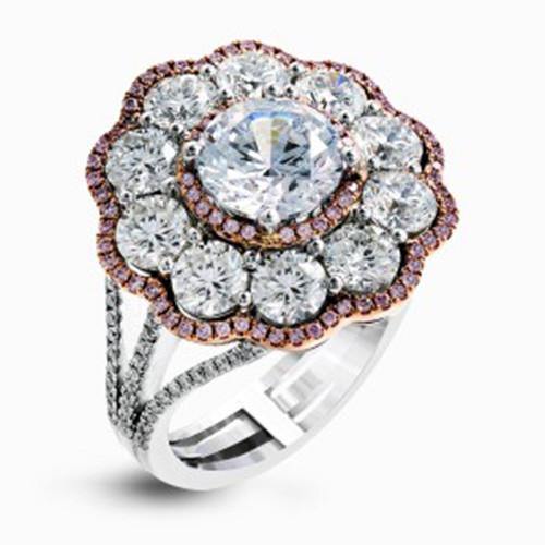 Simon G. 18k White Gold Diamond Engagement Ring - 5thavenuedesigns