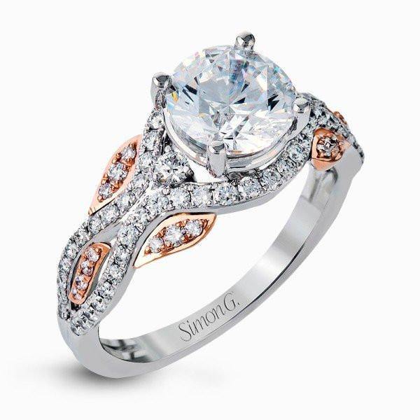 Simon G. 18k White Gold Diamond Engagement Ring - 5thavenuedesigns