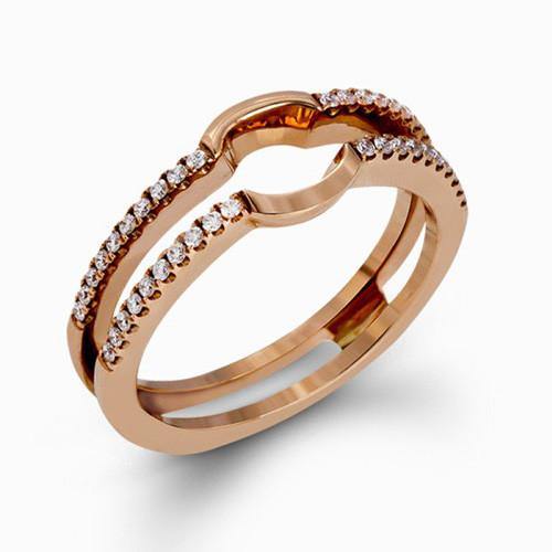 Simon G. 18k Rose Gold Diamond Wedding Band - 5thavenuedesigns