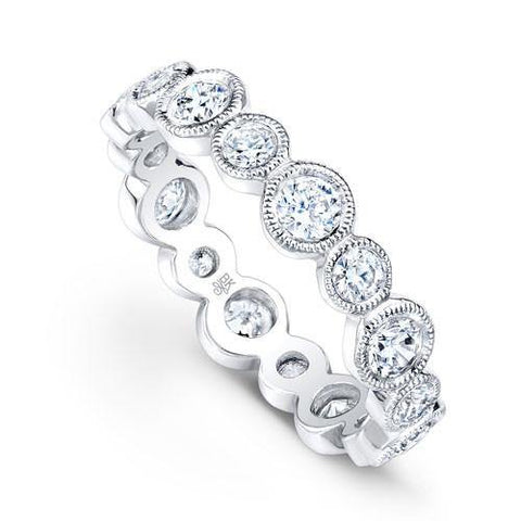 Beverley K 18k White Gold 1.34ct Diamond Stackable Eternity Band - 5thavenuedesigns