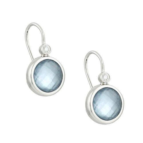 Doves 18K White Gold Gemstone & Diamond Earrings - 5thavenuedesigns