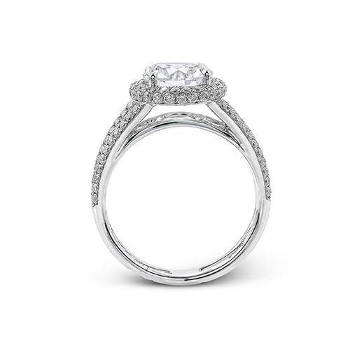 Simon G. 18k White Gold Diamond Split Shank Engagement Ring - 5thavenuedesigns