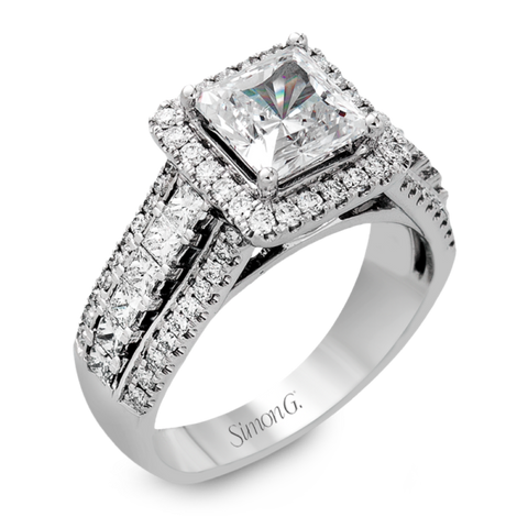 Simon G. 18k White Gold Diamond Engagement Ring - 5thavenuedesigns
