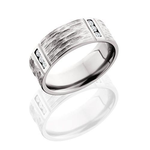 Lashbrook Titanium And Diamond Wedding Band - 5thavenuedesigns