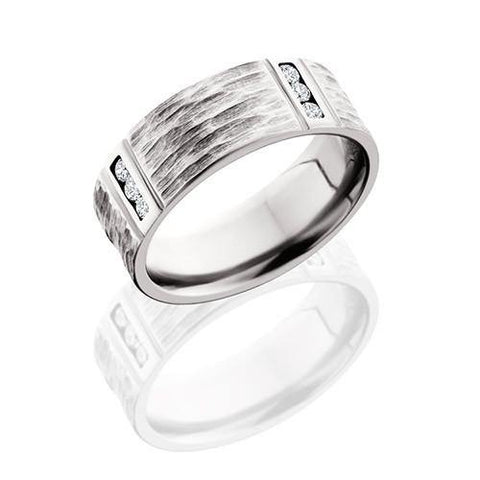Lashbrook Titanium And Diamond Wedding Band - 5thavenuedesigns