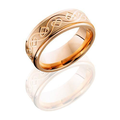 Lashbrook 14K Yellow Gold Celtic Pattern Wedding Band - 5thavenuedesigns