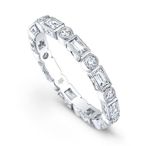 Beverley K 18k White Gold 0.63ct Diamond Stackable Eternity Band - 5thavenuedesigns