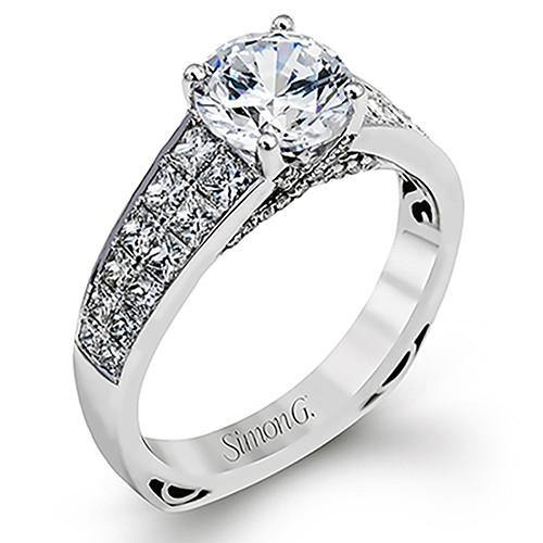 Simon G. 18k White Gold Engagement Ring - 5thavenuedesigns